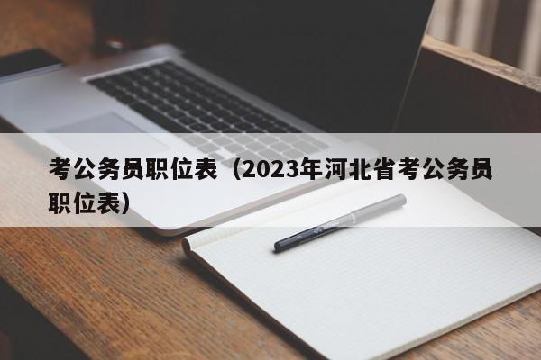 考公务员职位表（2023年河北省考公务员职位表）