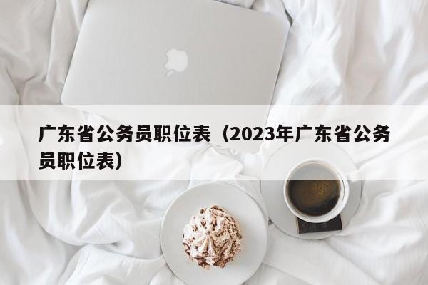 广东省公务员职位表（2023年广东省公务员职位表）